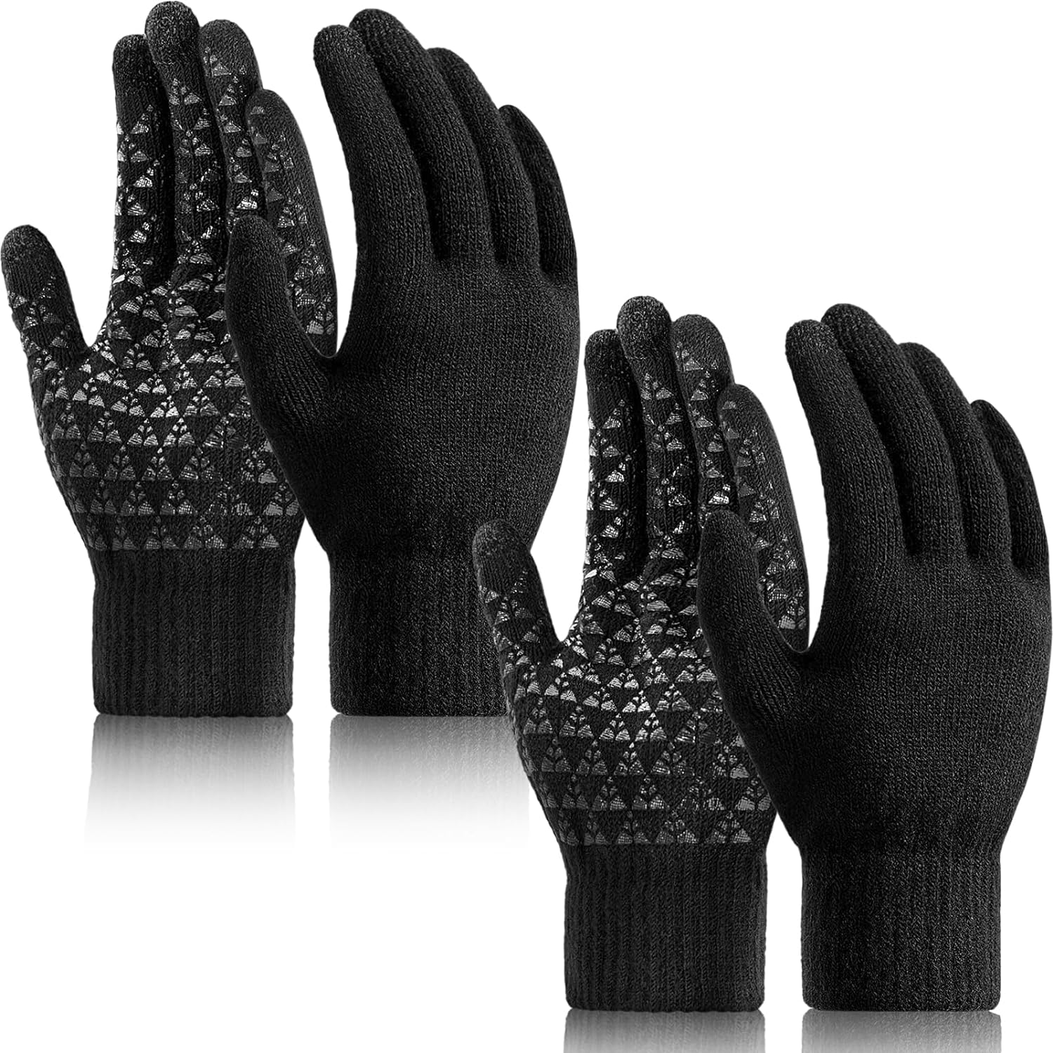 251116075336710_1 Ymomode Winter Gloves for Men Women 2 Pairs Upgraded Touch Screen Cold Weather Thermal Warm Knit Glove for Running Driving - Image 1